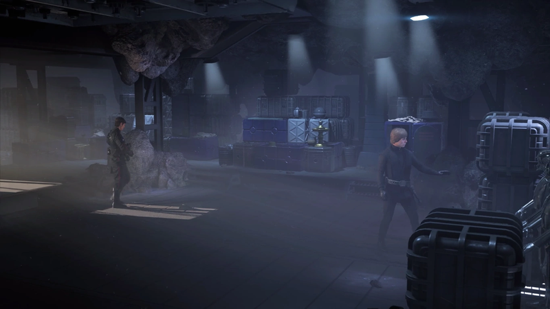 Luke Skywalker and Del Meeko explore the Pillio Observatory in Battlefront II.